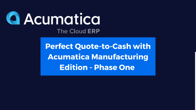 Quote to cash with Acumatica